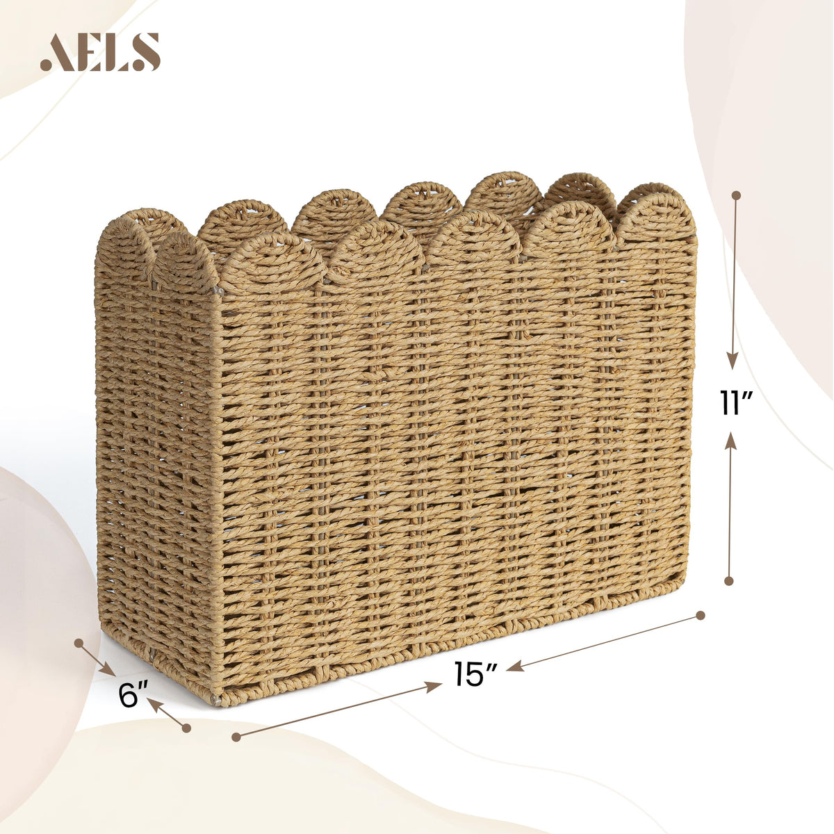 AELS hand-woven organizer floor rack adds coastal charm and tidy storage