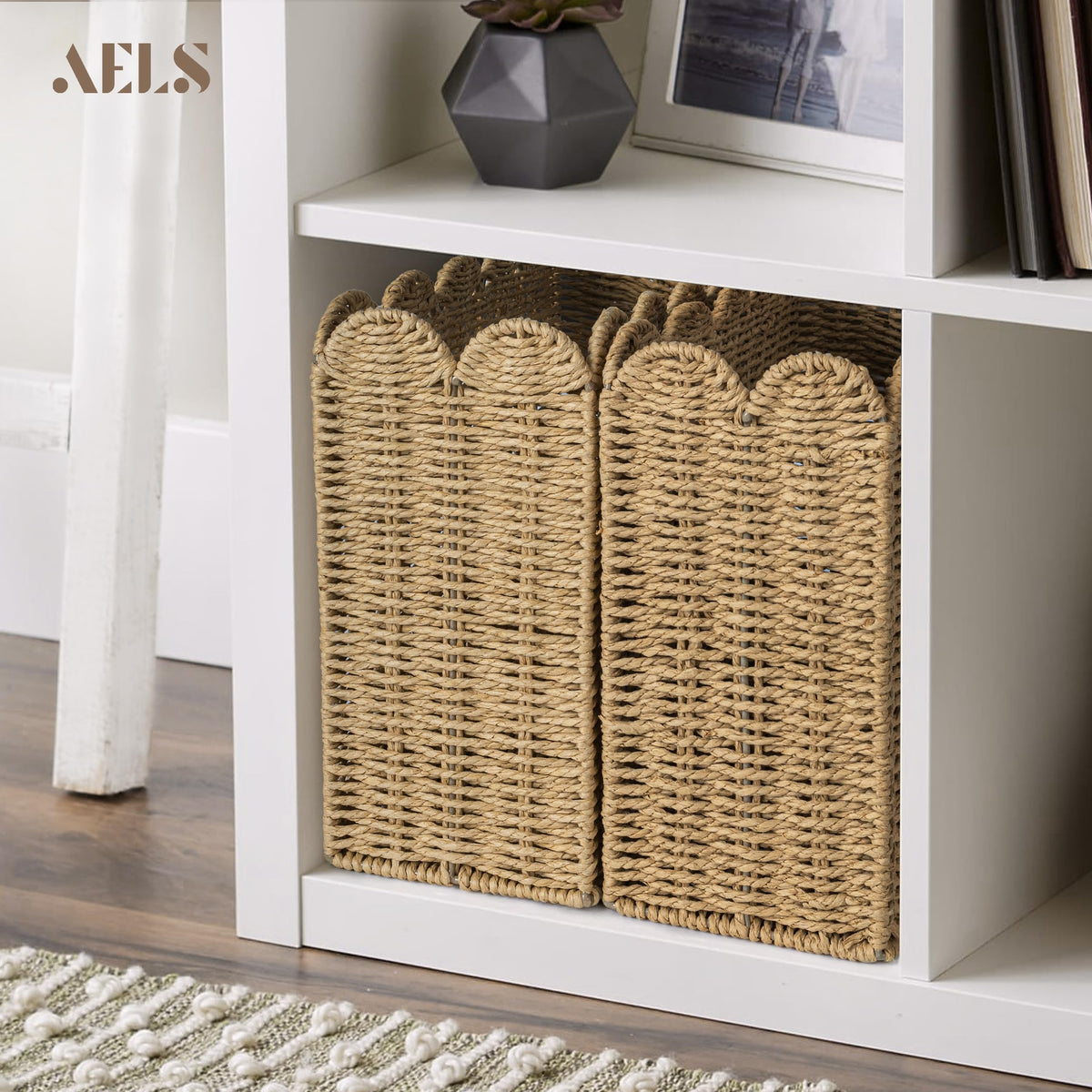 AELS natural fibre file and mail holder keeps papers organized