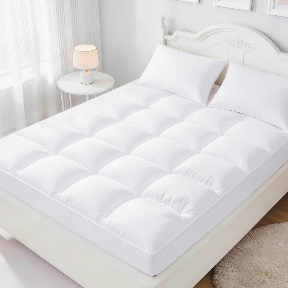 Aemicion Queen Topper with cloud-soft surface enhances nightly comfort