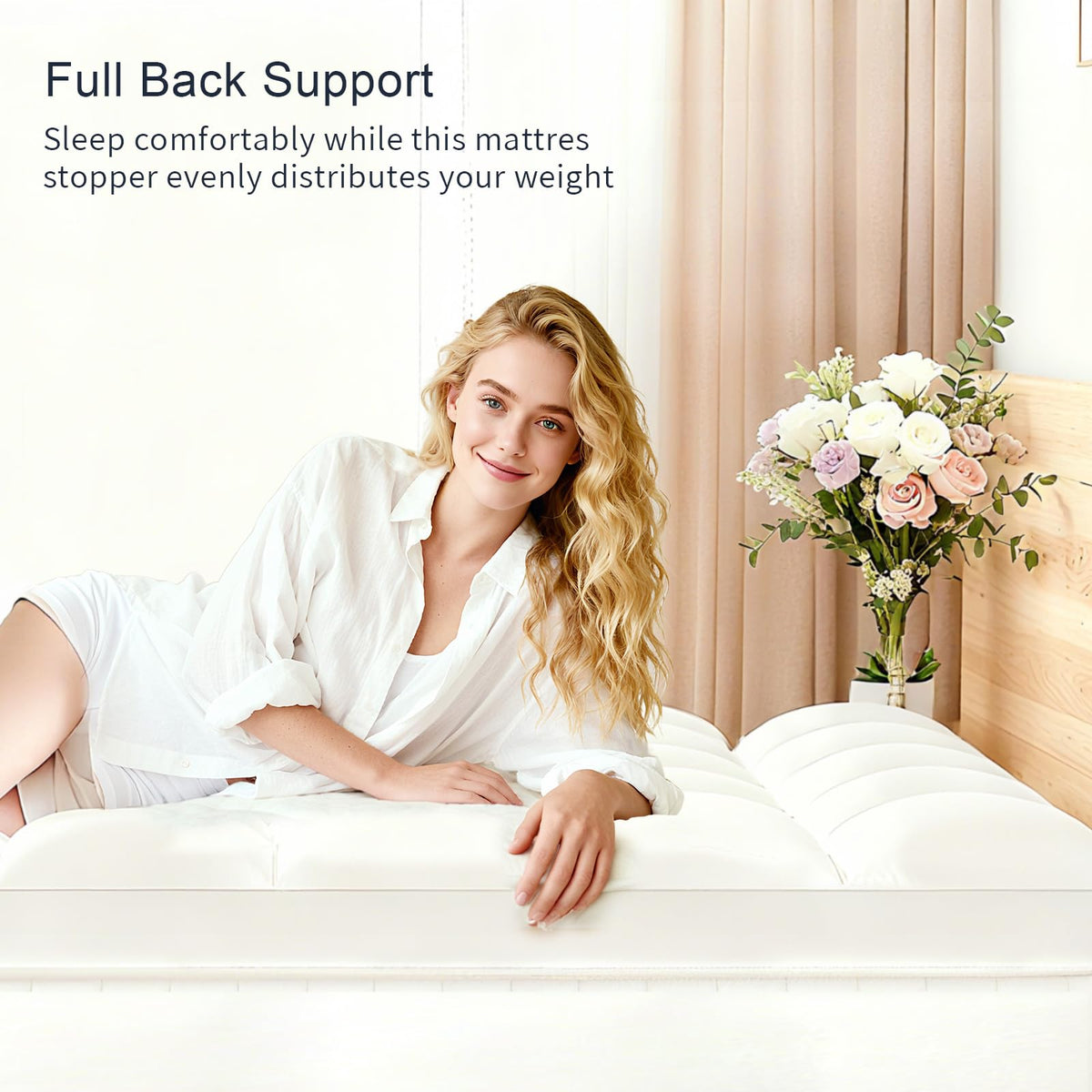 Machine washable topper for easy care and long-lasting use