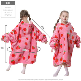 Aemicion Strawberry Blanket Hoodie giant hood for extra warmth