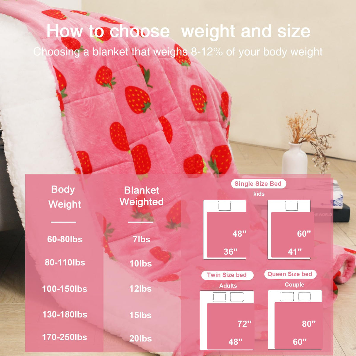 Aemicion weighted blanket on bed for relaxing evenings