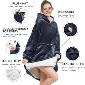 Color and pattern options for Aemilas wearable hoodie including cat-ear stitching