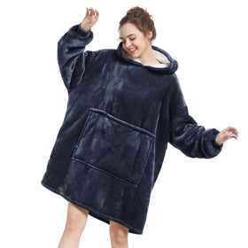 Aemilas wearable hoodie in Sherpa fleece offering soft, cozy warmth for daily wear
