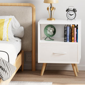 Compact Aenuert night stand fits small rooms and tight corners.