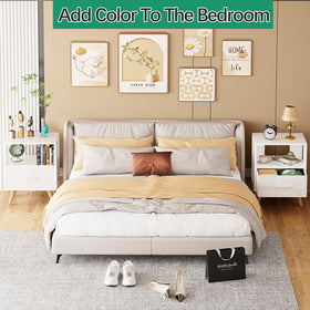 Aenuert kids room night stand helps organize toys and night items.