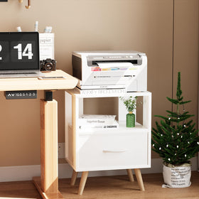 Aenuert bedside table with two-tier storage for everyday essentials.