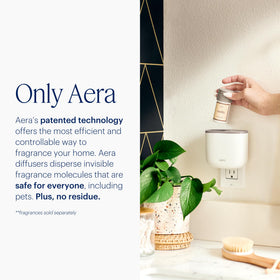 AERA Mini diffuser with Alexa control for hands-free fragrance in any room.