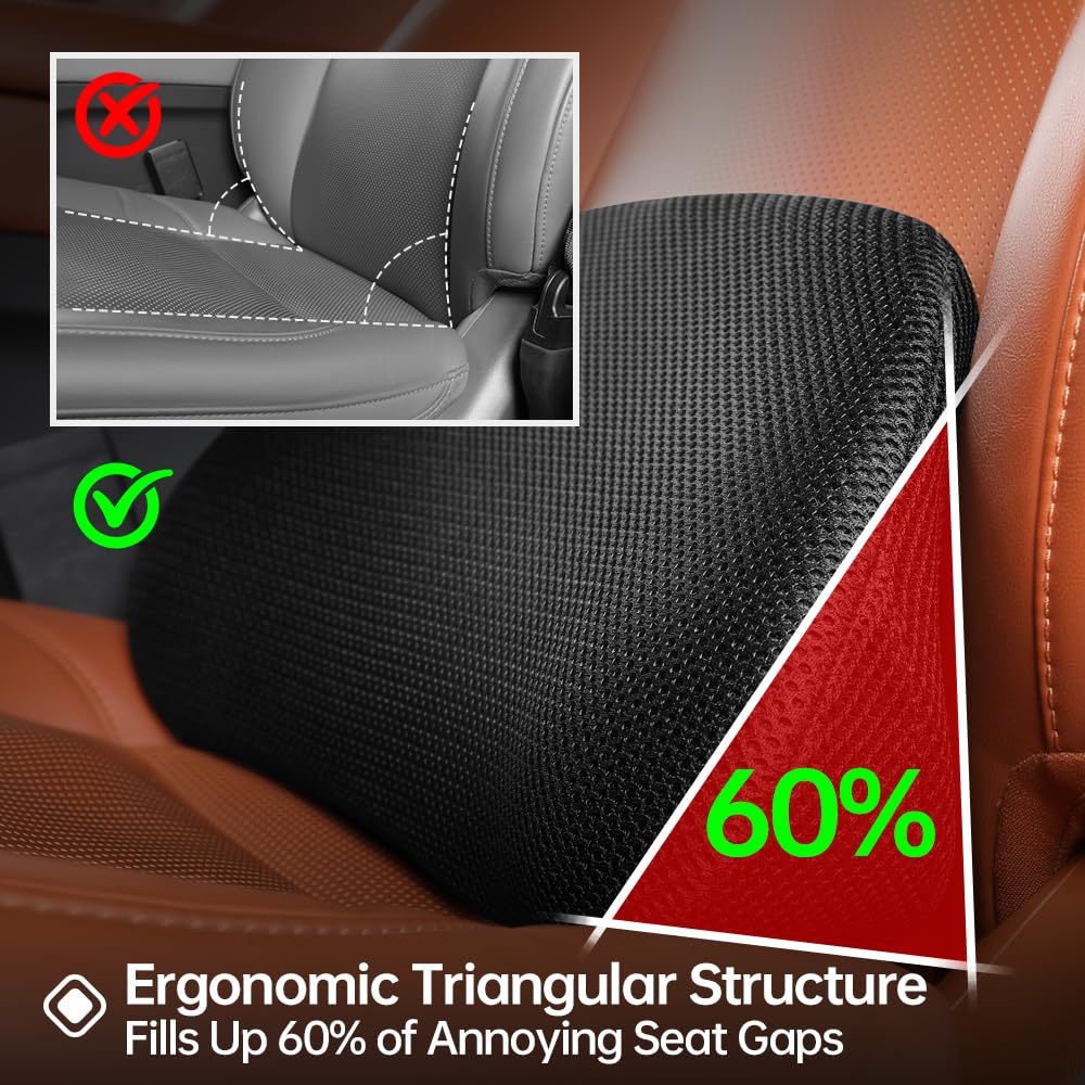 Aerovia triangular-lower-back-cradle provides ergonomic support for the lower spine.