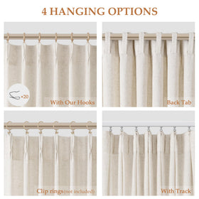 Aersas linen curtains show upgraded natural fabric and rich texture for a cozy look.