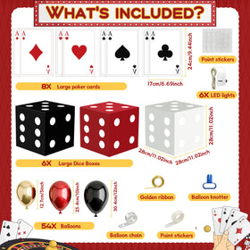 AerWo casino balloons set in red black and white for vibrant setups