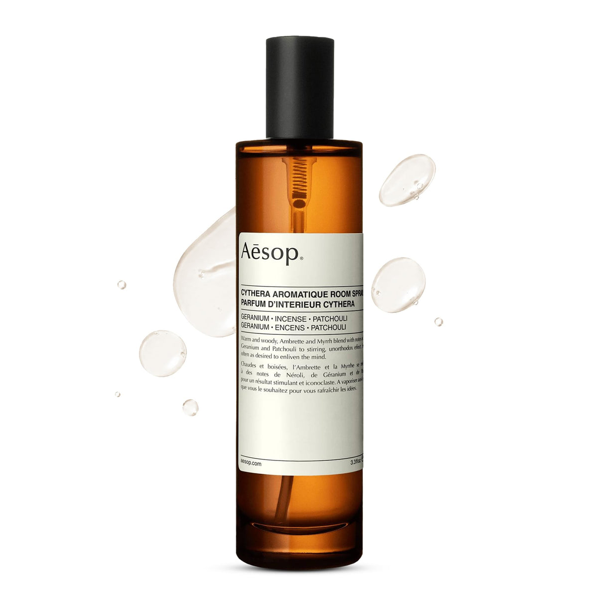 Aesop Cythera Aromatique bottle close-up for luxurious ambience
