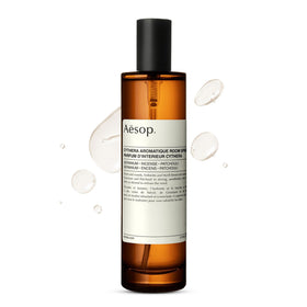 Aesop Cythera Aromatique bottle close-up for luxurious ambience