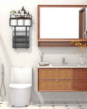 Aetyord bath wall holder above toilet showing space-saving design