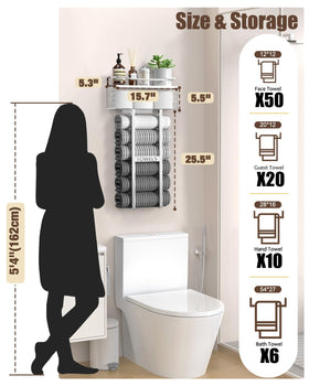 Aetyord vertical bathroom storage design maximizes space