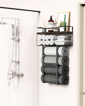 Aetyord floating shelf towel organizer for decor and essentials
