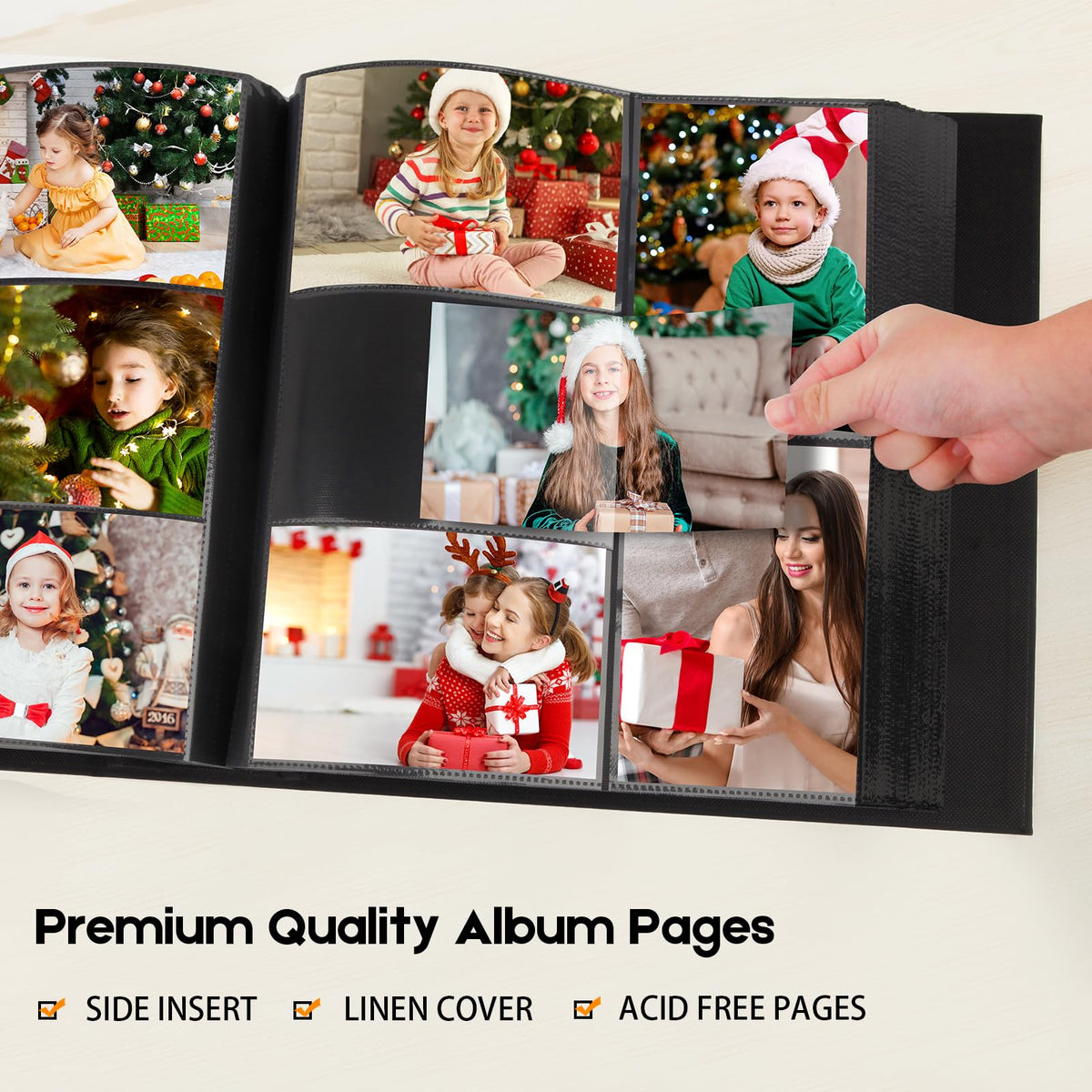 Aevdor 1000 pockets photo album acid-free pages protect memories from wear