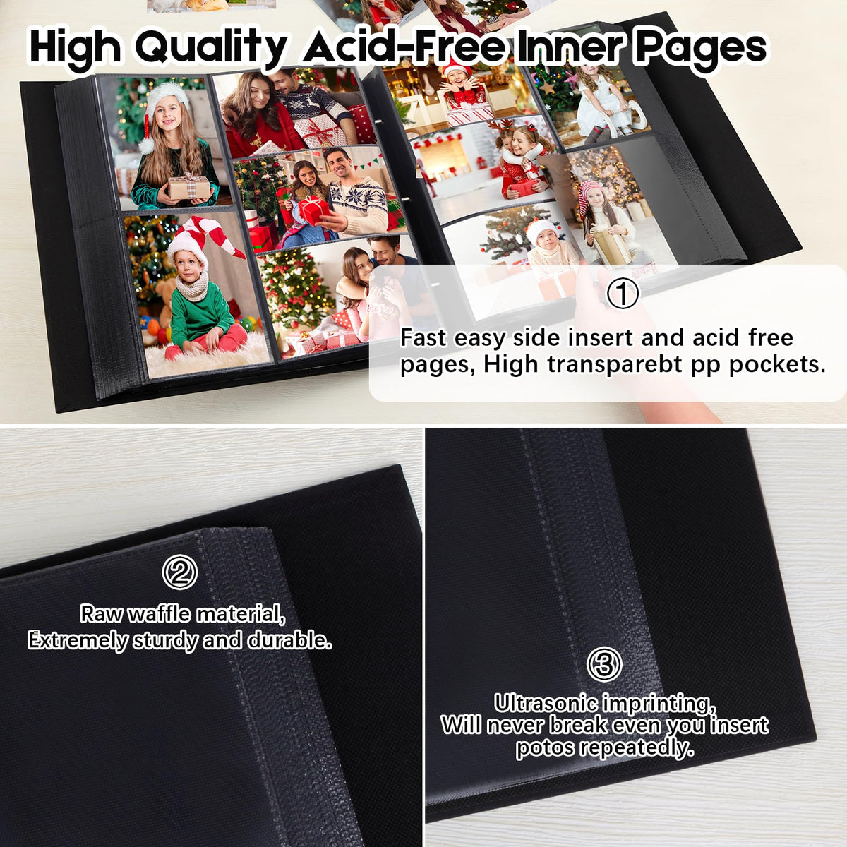 Aevdor 1000 pockets photo album open layout makes viewing easy