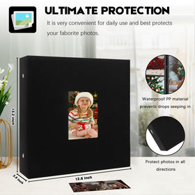 Aevdor 1000 pockets photo album spine and cover showcase premium linen texture