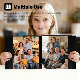 Aevdor 200-pocket 8x10 acid-free pages protect photos for years.