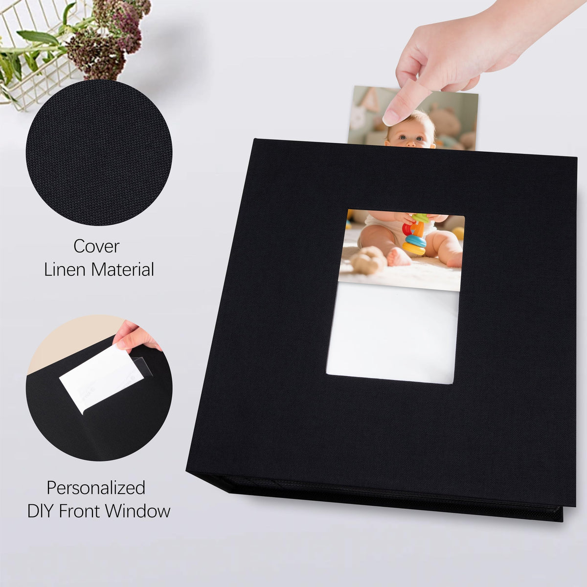 Aevdor 200-pocket 8x10 dust-cover protects the hardcover during storage.