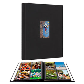 Aevdor 3.5x5 photo album with front window showcasing a personalized cover image for gifting.