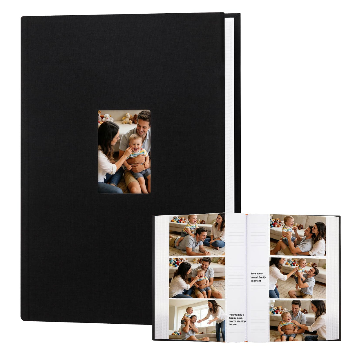 Aevdor 450 Pockets Photo Album front cover with DIY window for personalized keepsakes.