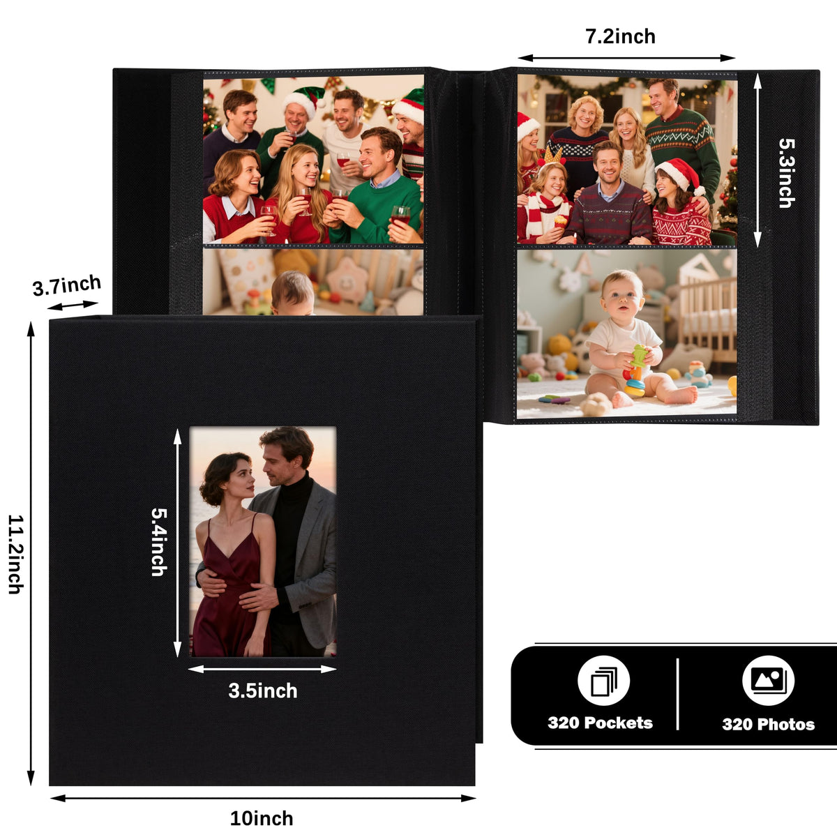 Aevdor acid-free PVC-free pages protect memories while preserving colors.