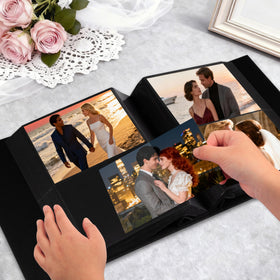 Aevdor black finish adds timeless style to a family photo collection.