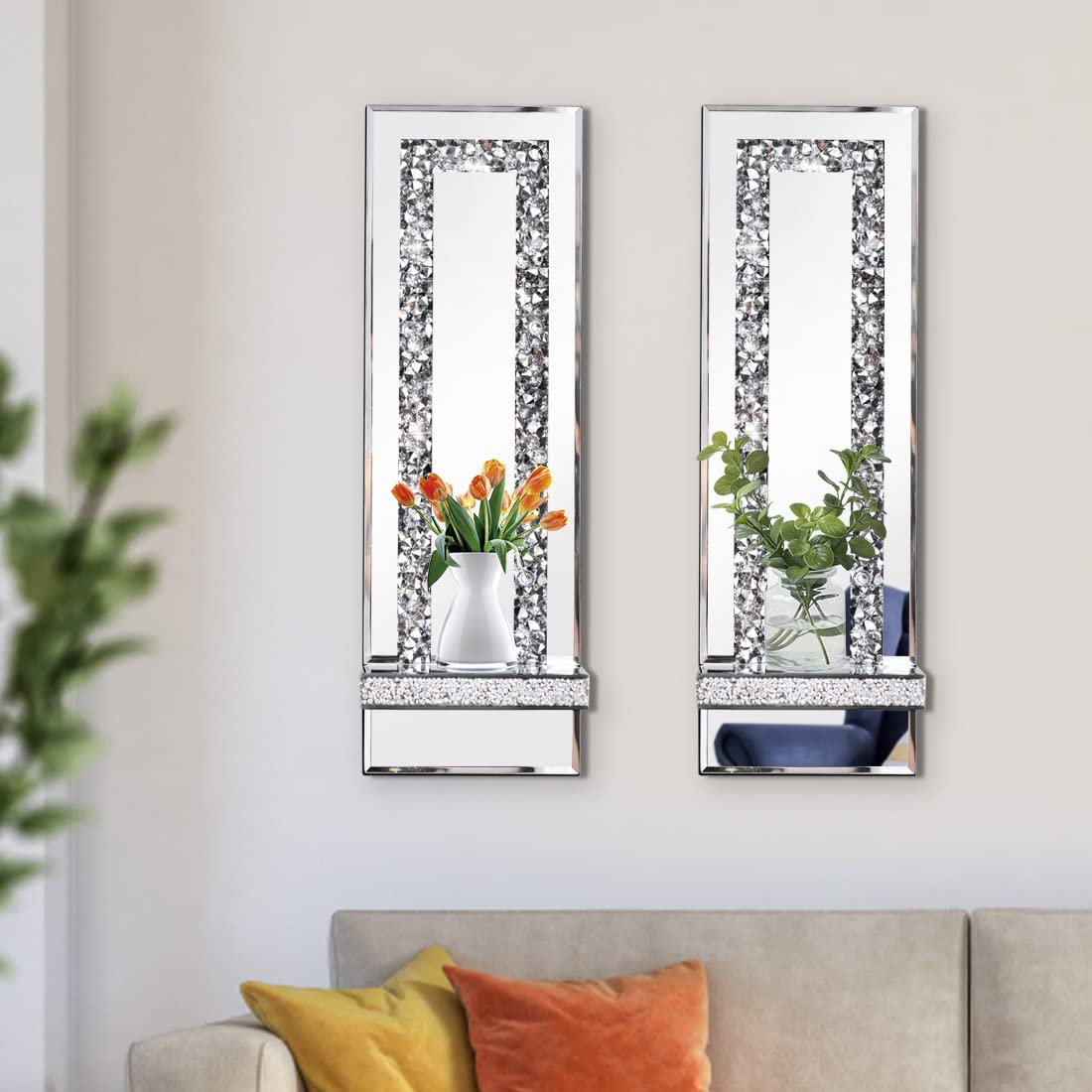 Aeveco wall sconce with two back hangers enables quick, secure mounting