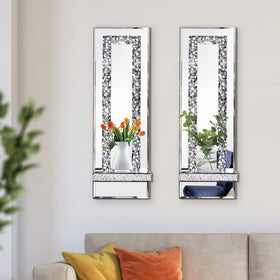 Aeveco wall sconce with two back hangers enables quick, secure mounting