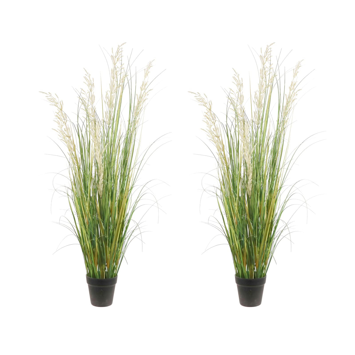 AfanD 47in artificial grass plant in pot provides long-lasting color for modern interiors.