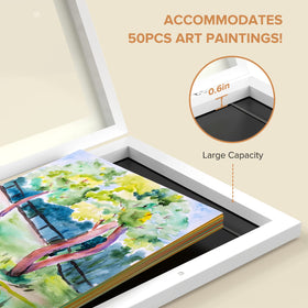 AFEION frame includes pre-installed hooks for quick, secure wall mounting.