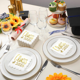 Affrolling 2-ply graduation napkins offer absorbent, sturdy performance