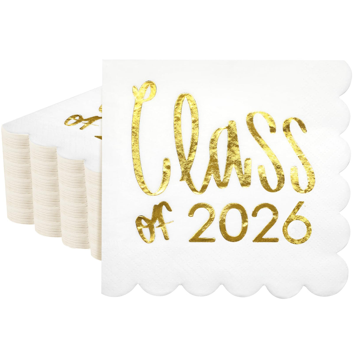 Affrolling Class of 2026 graduation napkins pack for festive table decor