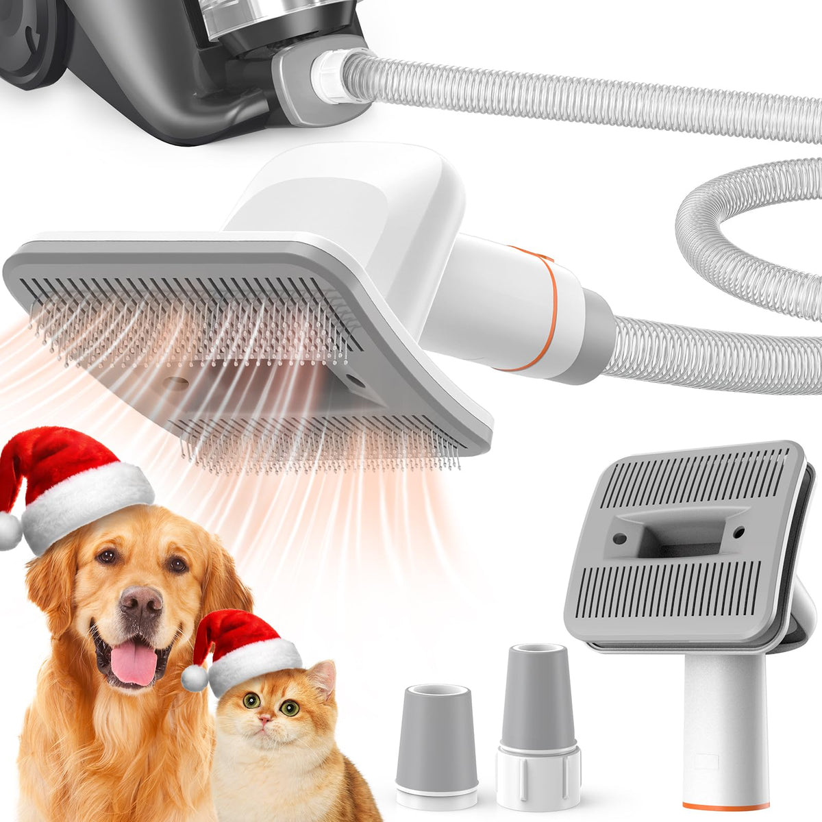 Afloia dog brush vacuum attachment angled head for close grooming