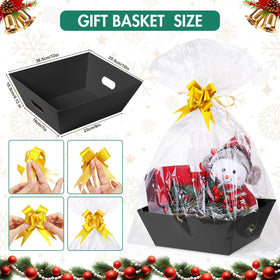 AFOROEOA empty gift basket, ideal for personalizing with patterns and messages.