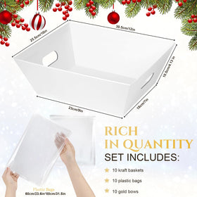 AFOROEOA gift basket dimensions 32cm x 27cm x 16.5cm for ample space.