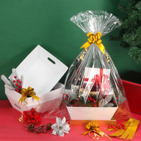 AFOROEOA kraft paper basket shows durable construction for heavier gifts.