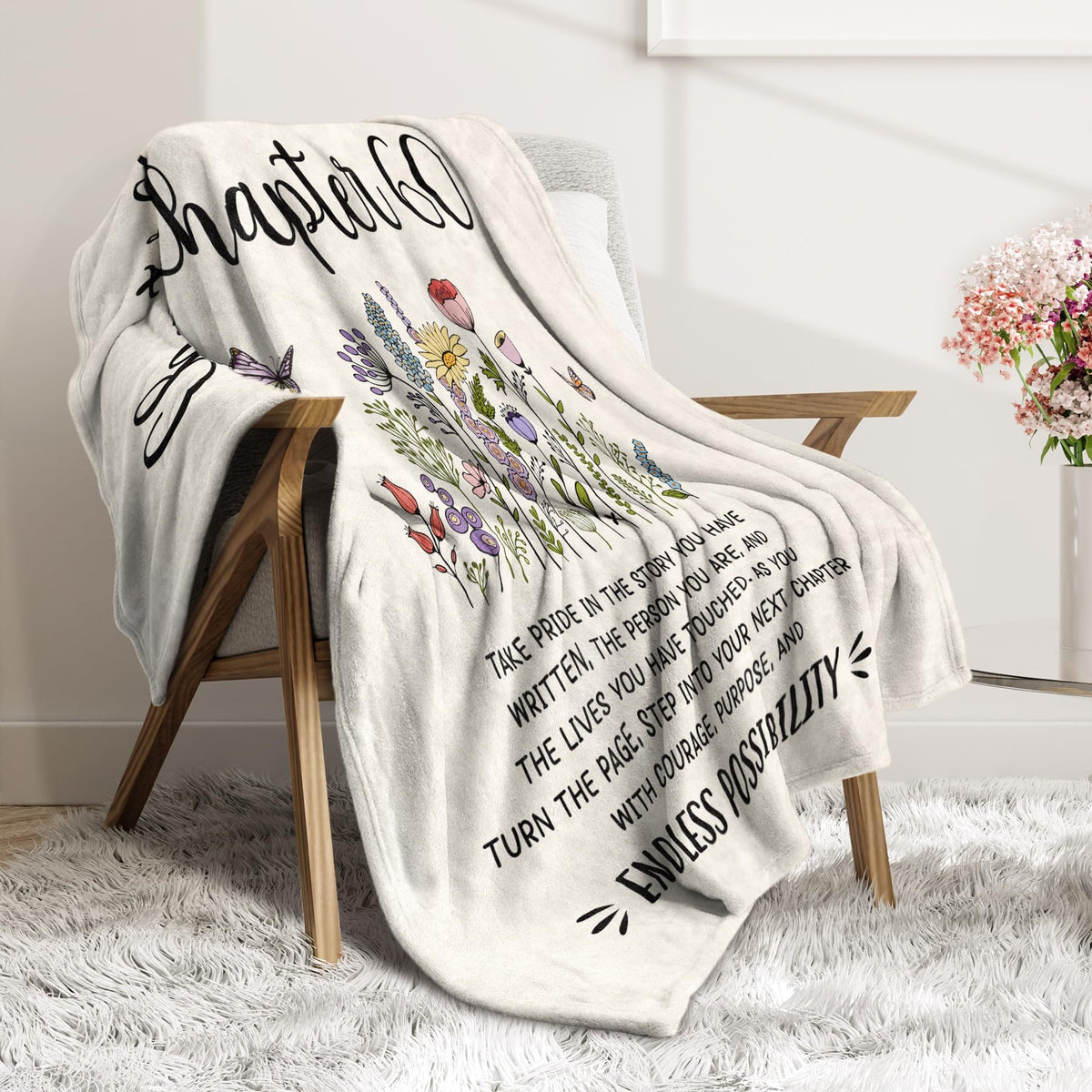Afterprints air-conditioned nights become cozier with this lightweight yet warm throw.