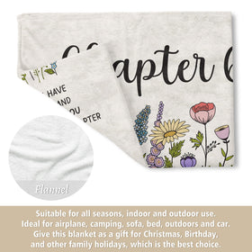 Afterprints Chapter 60 decor blanket enhances birthday celebrations with elegant floral accents.