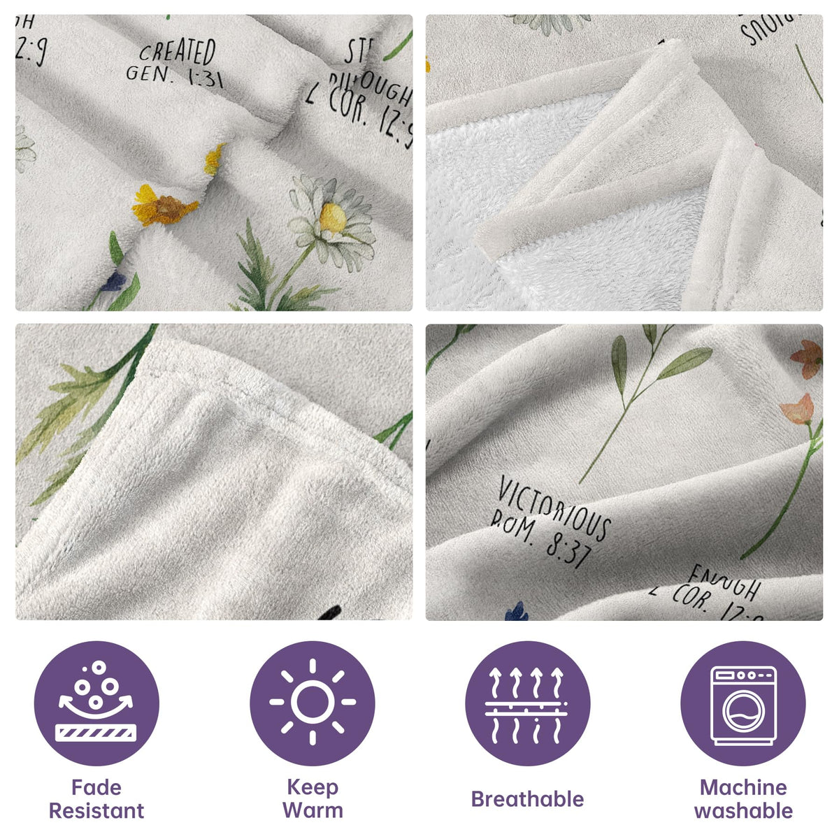 Afterprints cozy lounge blanket, suitable for bed, sofa, or outdoor use.