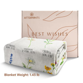 Afterprints inspirational scripture and floral motif promote daily encouragement.