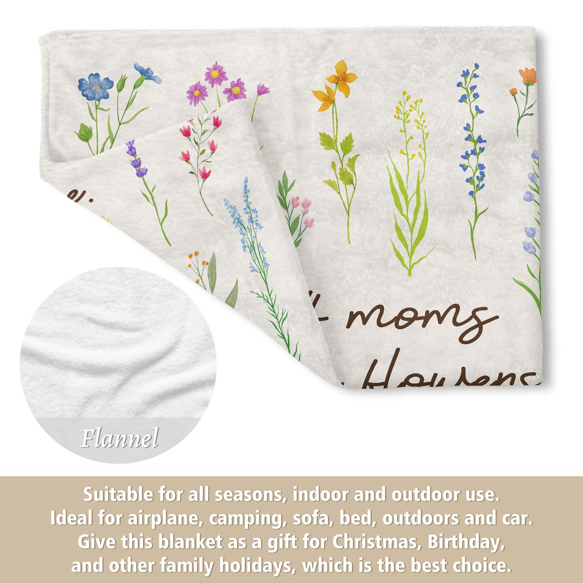 Afterprints floral throw is gift-ready, perfect for mom's special occasions.