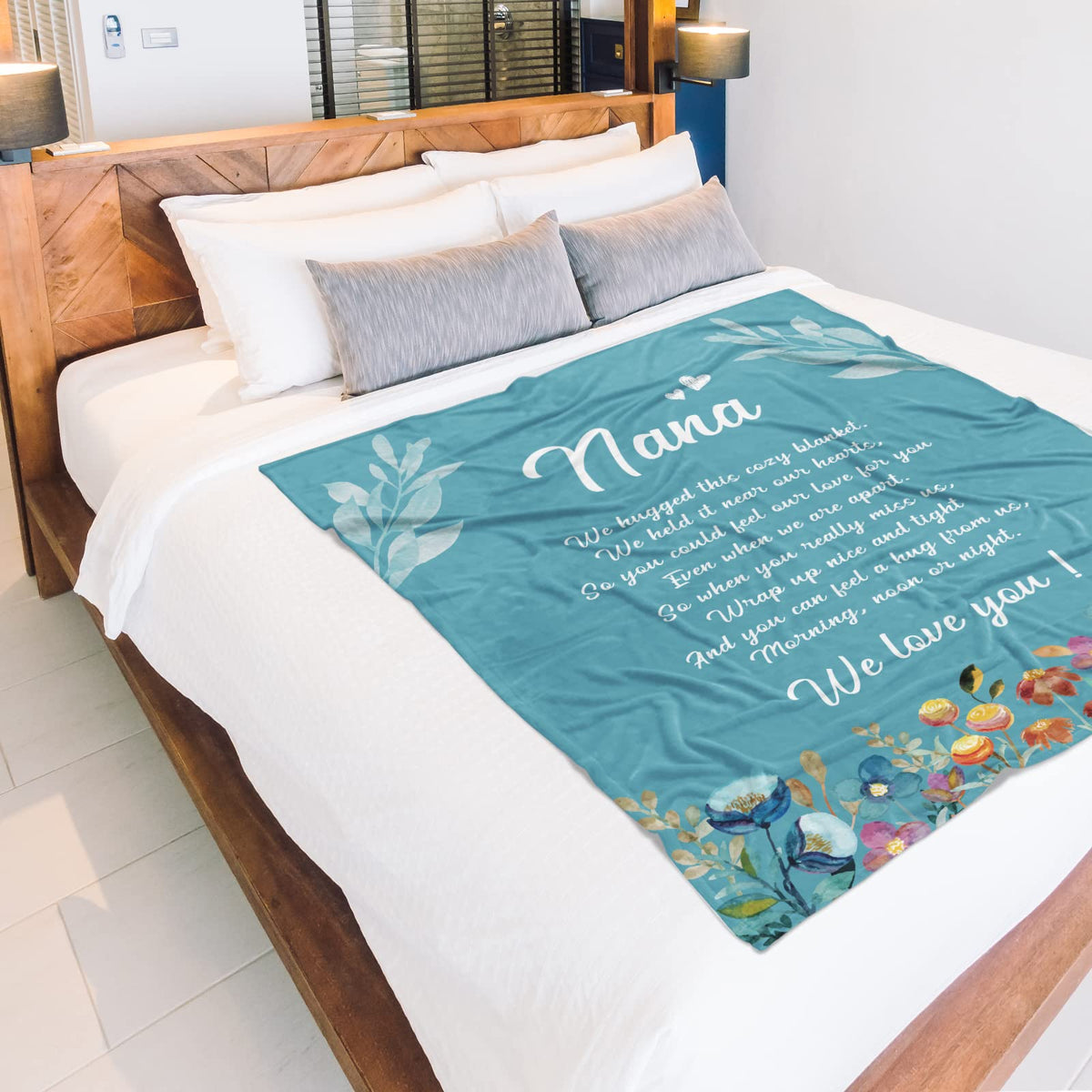 Afterprints Nana Gifts soft polyester flannel fabric offers plush comfort