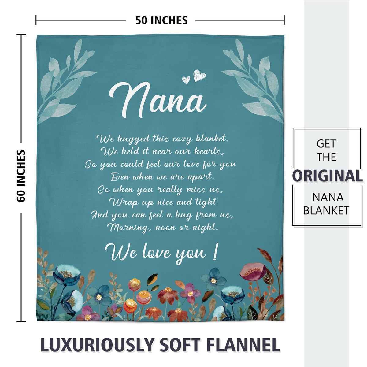 Afterprints Nana Gifts travel-friendly blanket for on-the-go warmth