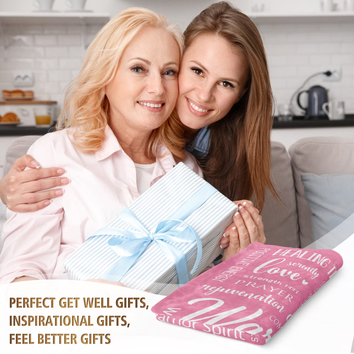 Afterprints Warm Hugs Blanket back view reveals soft underside warmth