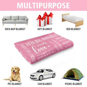 Afterprints Warm Hugs Blanket care label highlights easy maintenance