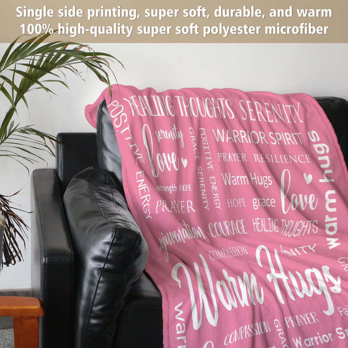 Afterprints Warm Hugs Blanket on bed demonstrates versatile home comfort