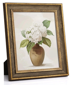 Afuly 8x10 vintage frame front view highlights elegant gold lines for rustic decor.
